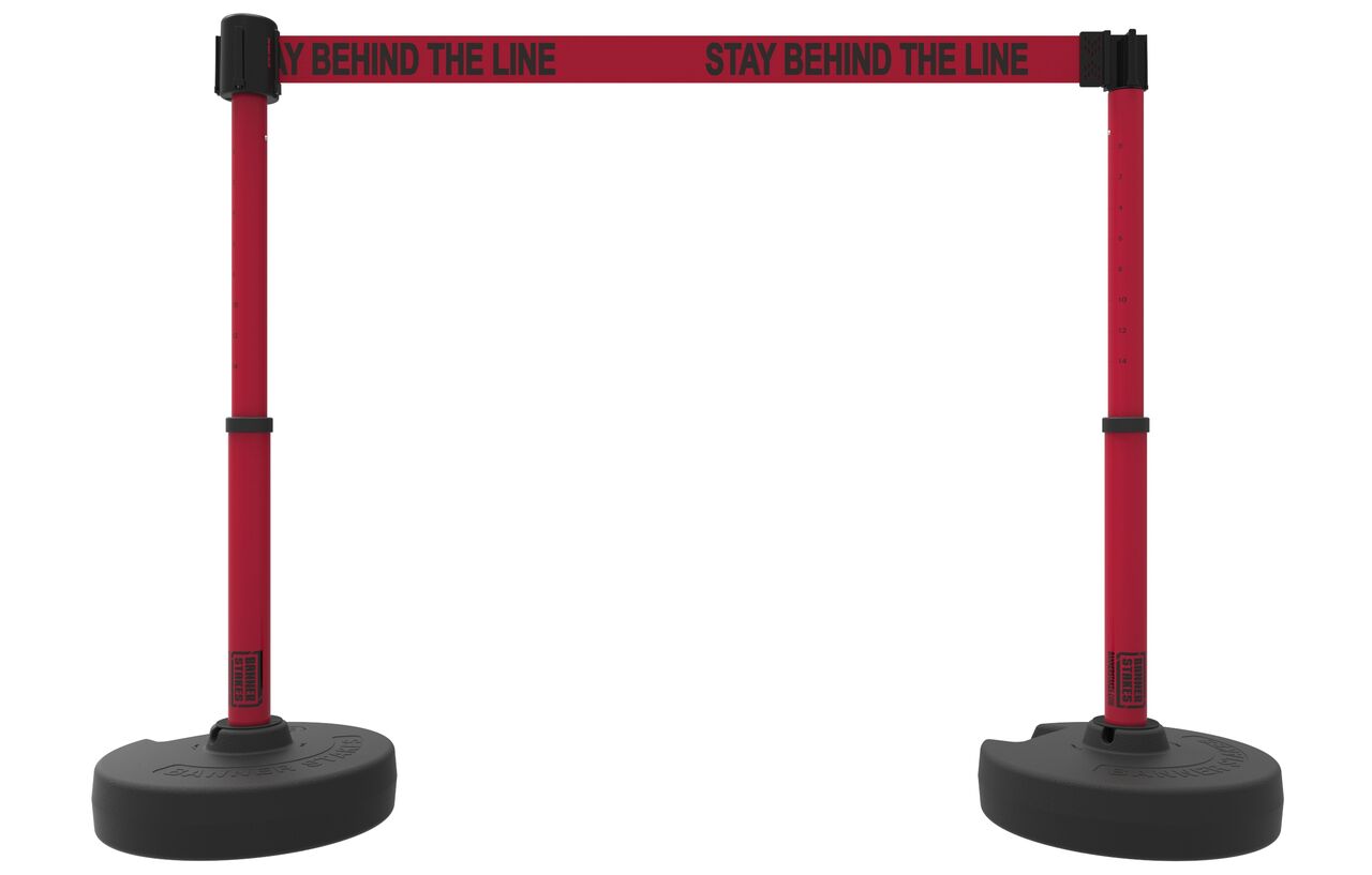 Banner Stakes Plus Barrier Set X2 With Red 
